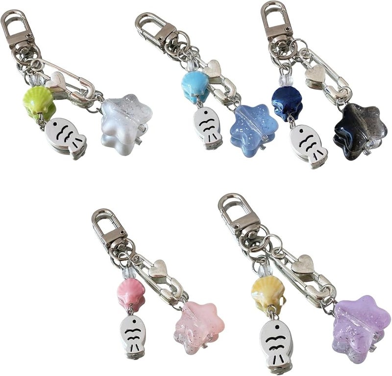 Blue Starfish Shell Phone Charm Stylish Marine Style Phone Accessory for Women - Image 4